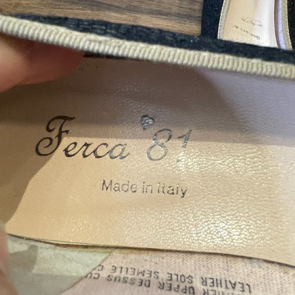 Italian Leather and Lace Pointy Flats -8- - Picture 8 of 13